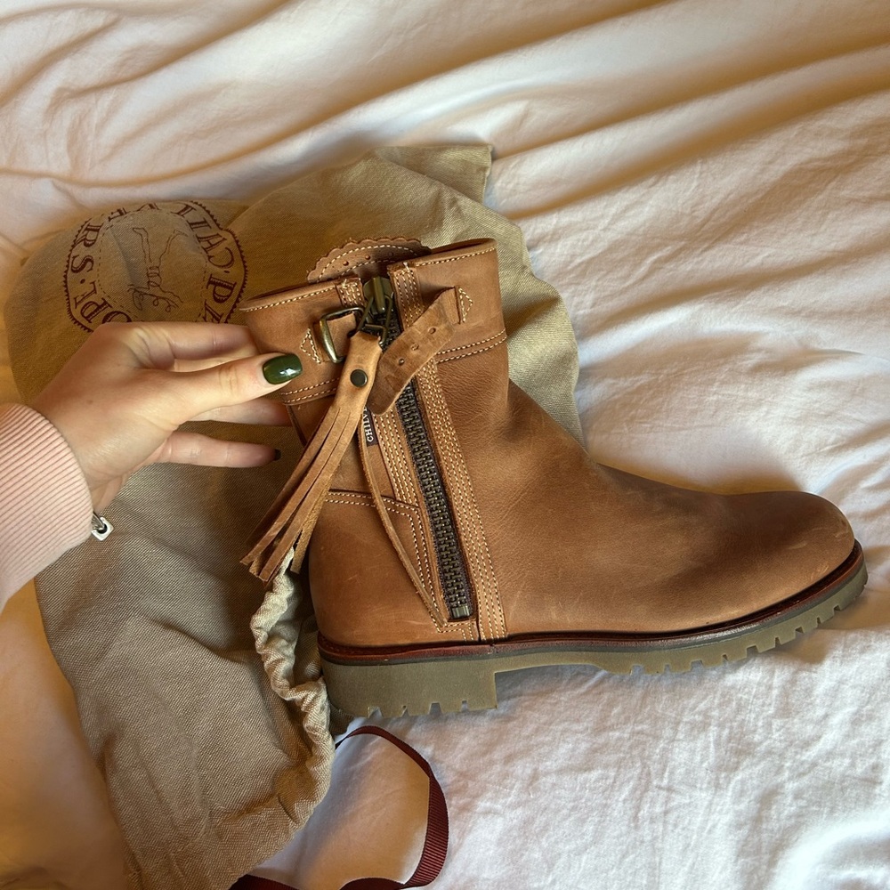 Brown Leather Ankle Boots